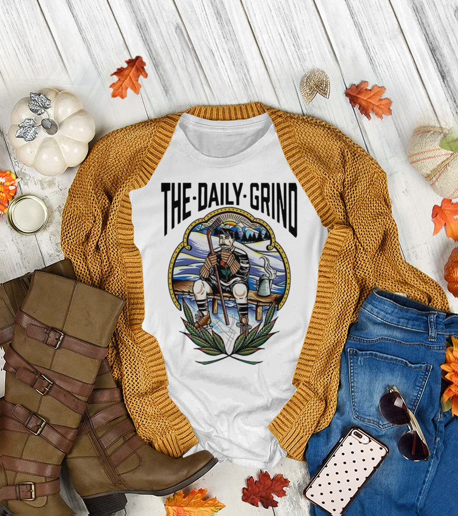 The Daily Grind Hockey Relaxation Scene NHL Inspired T-Shirt