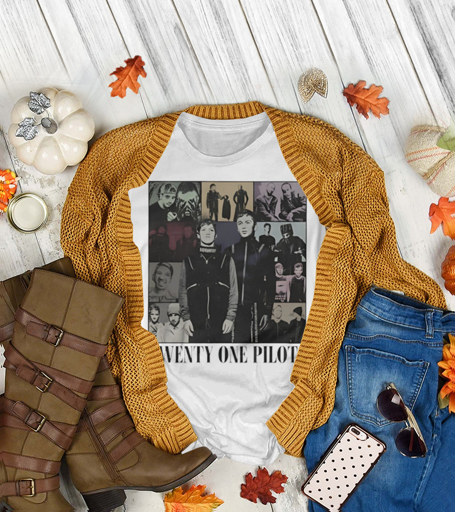 Twenty One Pilots Clancy Eras Tour 2025 Band Members Collage T-Shirt