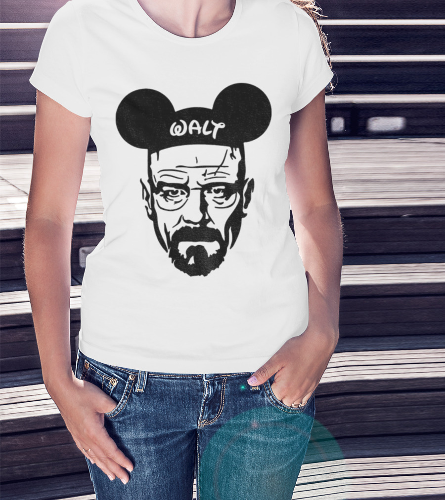 Walter White Mickey Mouse Breaking Bad Disney Meme T-Shirt