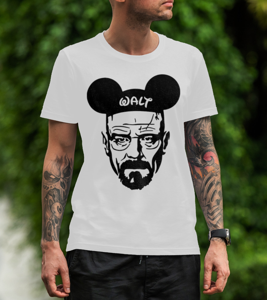 Walter White Mickey Mouse Breaking Bad Disney Meme T-Shirt