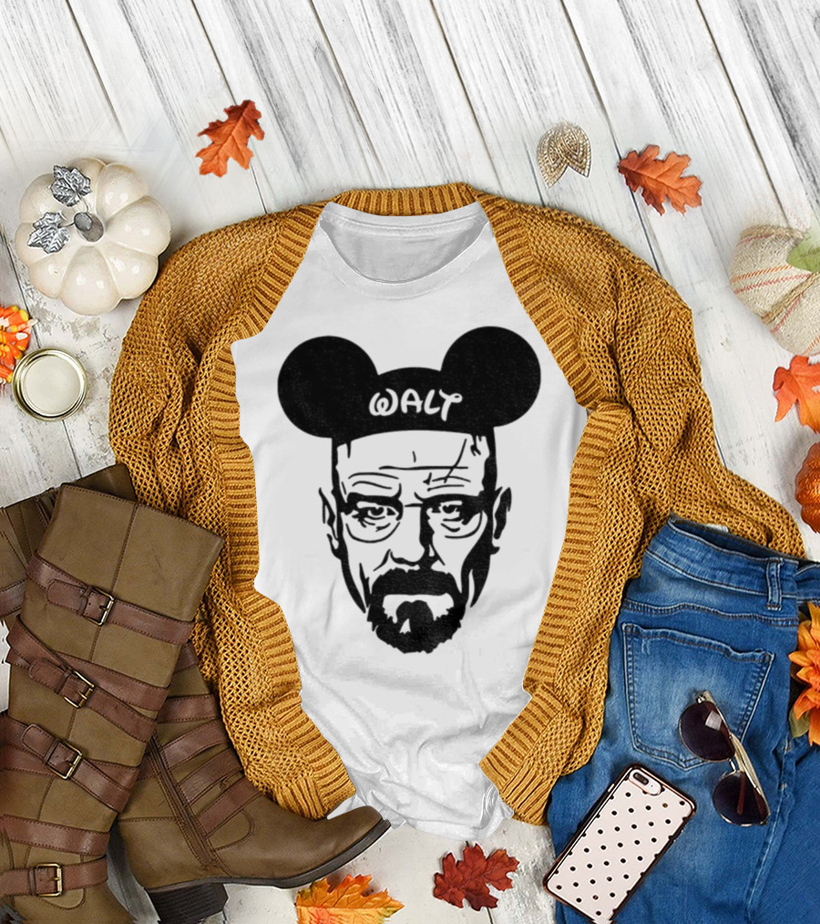 Walter White Mickey Mouse Breaking Bad Disney Meme T-Shirt