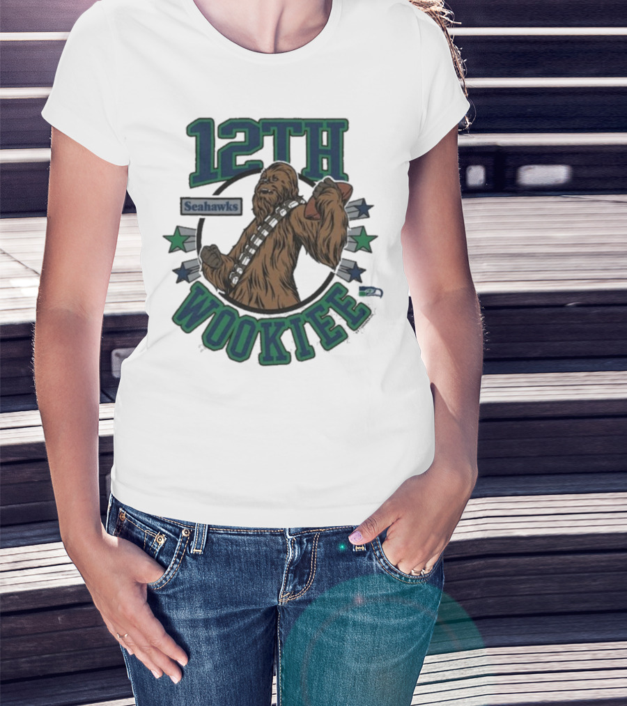 12TH Wookiee Chewbacca Seahawks Star Wars NFL Crossover T-Shirt