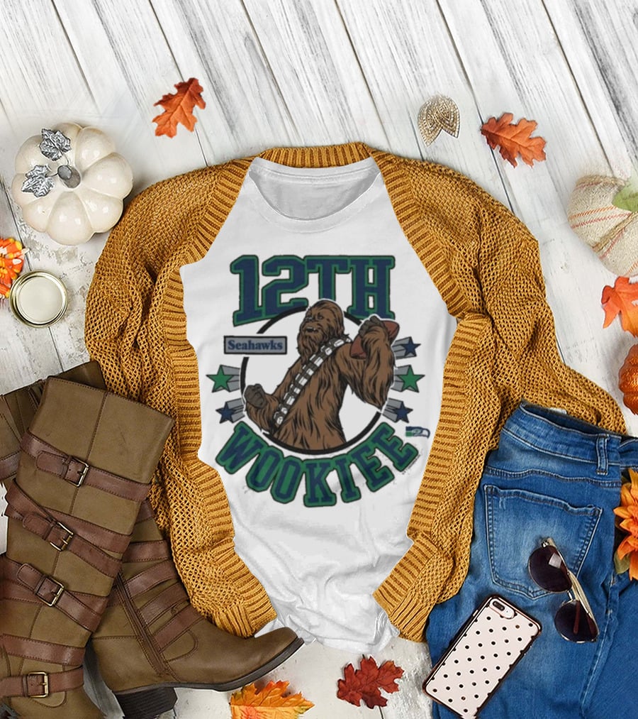 12TH Wookiee Chewbacca Seahawks Star Wars NFL Crossover T-Shirt