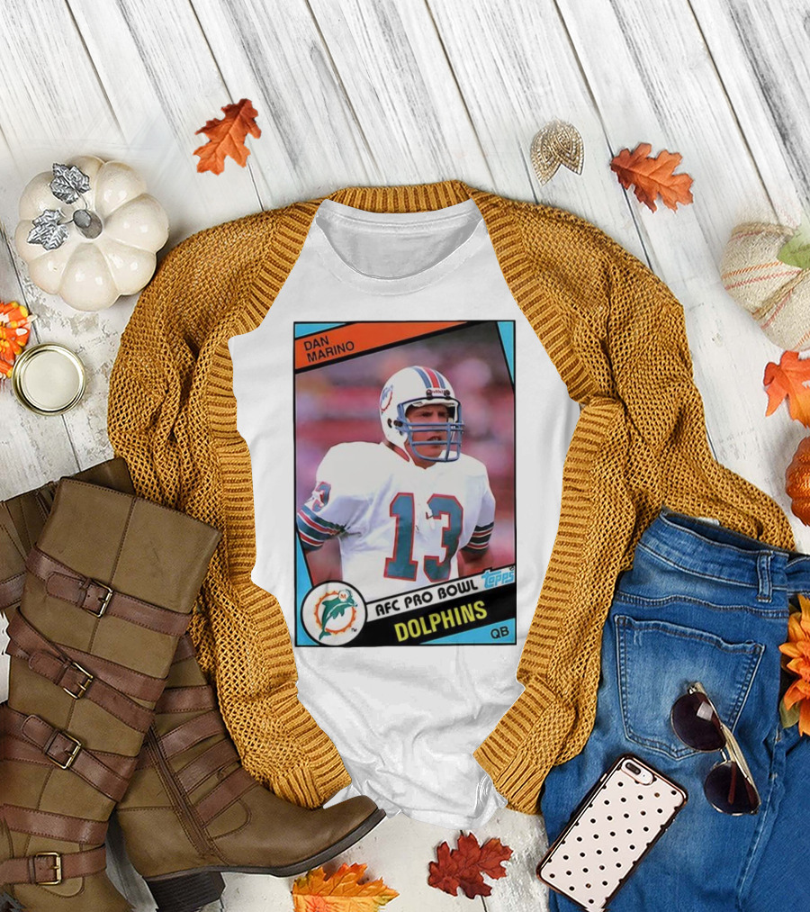 Dan Marino Miami Dolphins AFC Pro Bowl Quarterback Topps Trading Card T-Shirt