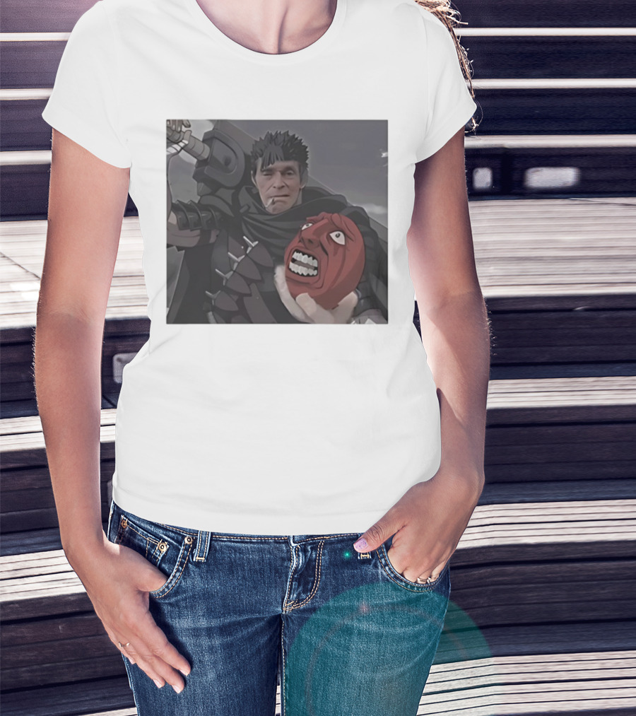 Berserk Guts Willem Dafoe Meme Crossover T-Shirt