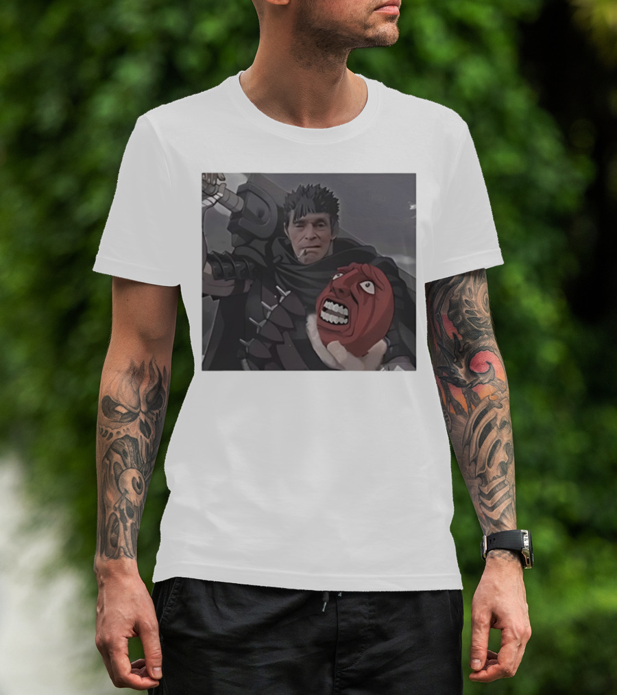 Berserk Guts Willem Dafoe Meme Crossover T-Shirt