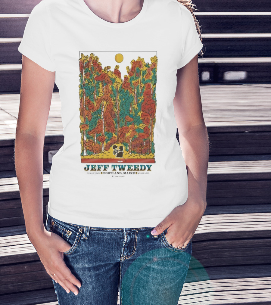 Jeff Tweedy Portland Maine State Theatre October 16 2025 Forest Scene T-Shirt