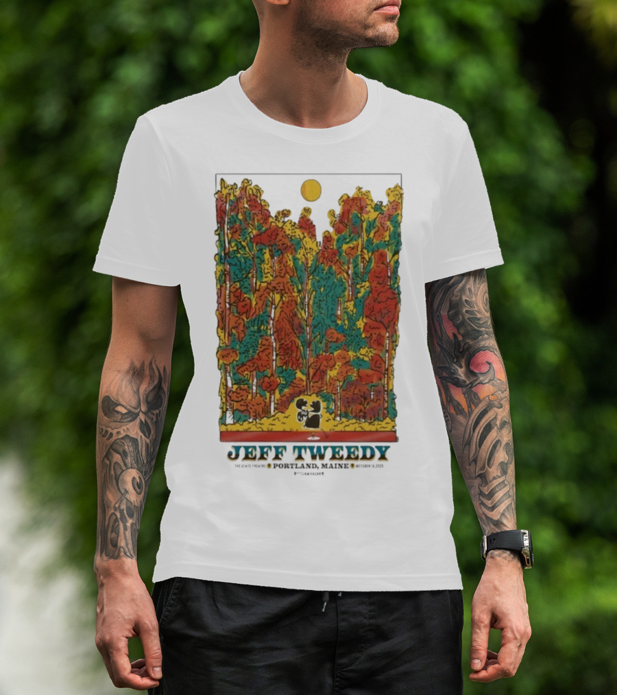 Jeff Tweedy Portland Maine State Theatre October 16 2025 Forest Scene T-Shirt