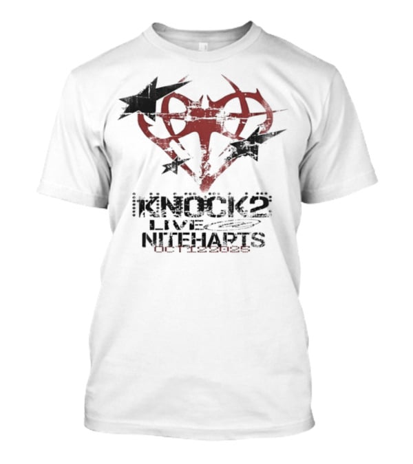 Knock2 Live Niteharts Oct 12 2025 Airplane Heart Symbol T-Shirt