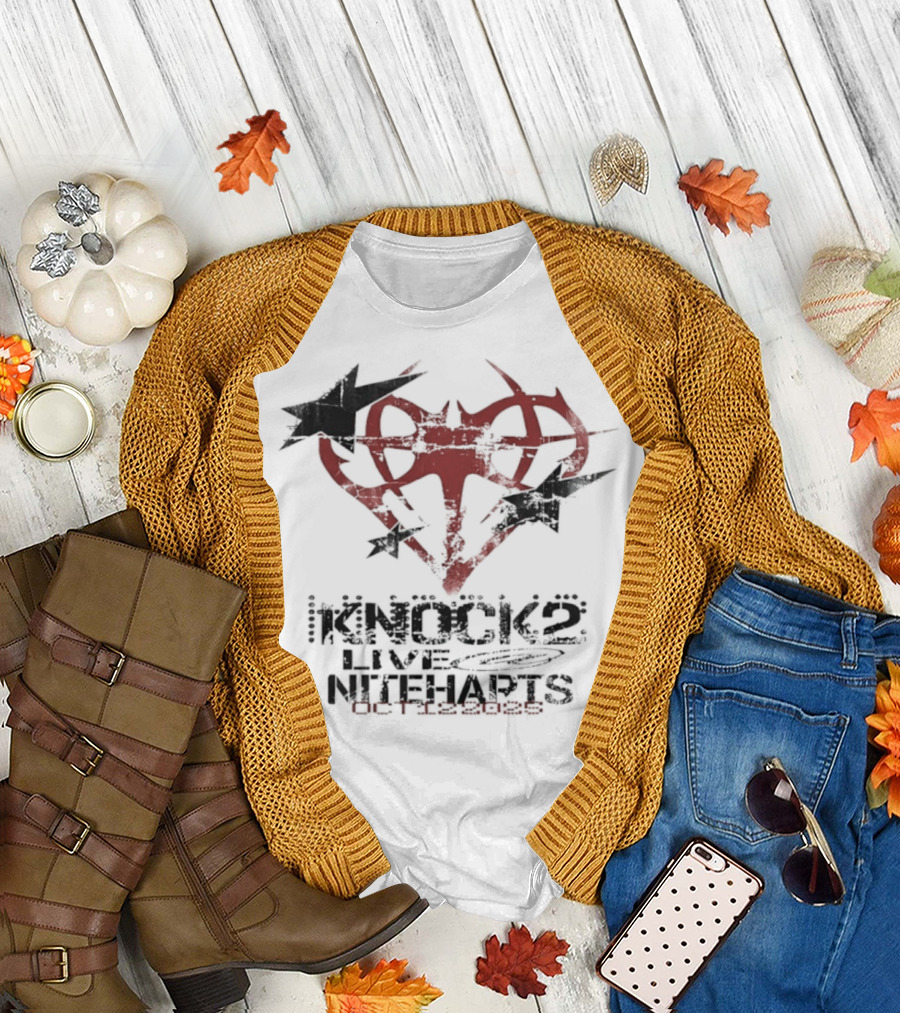Knock2 Live Niteharts Oct 12 2025 Airplane Heart Symbol T-Shirt