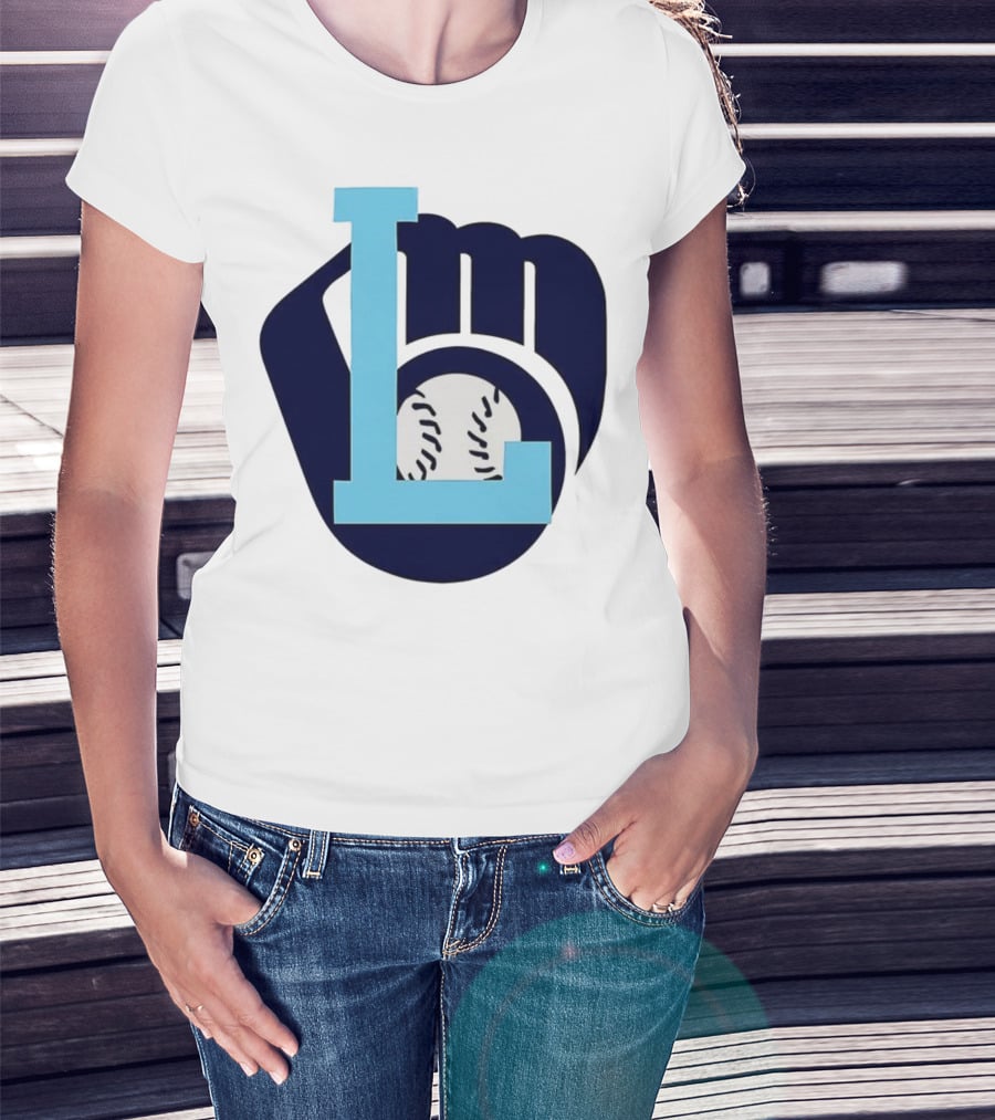 Milwaukee Brewers Baseball Glove L Monogram T-Shirt