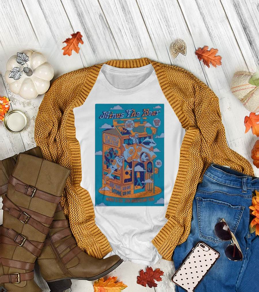 Minus The Bear Live at Emo's Austin Oct 16th & 18th 2025 Menos El Oso 20th Anniversary Tour T-Shirt