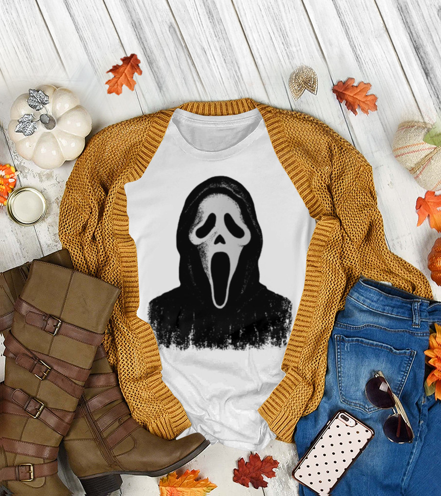 Monster Fresh Blank Ghostface Iconic Mask T-Shirt
