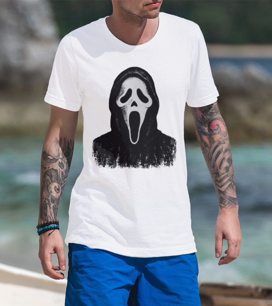 Monster Fresh Blank Ghostface Iconic Mask T-Shirt