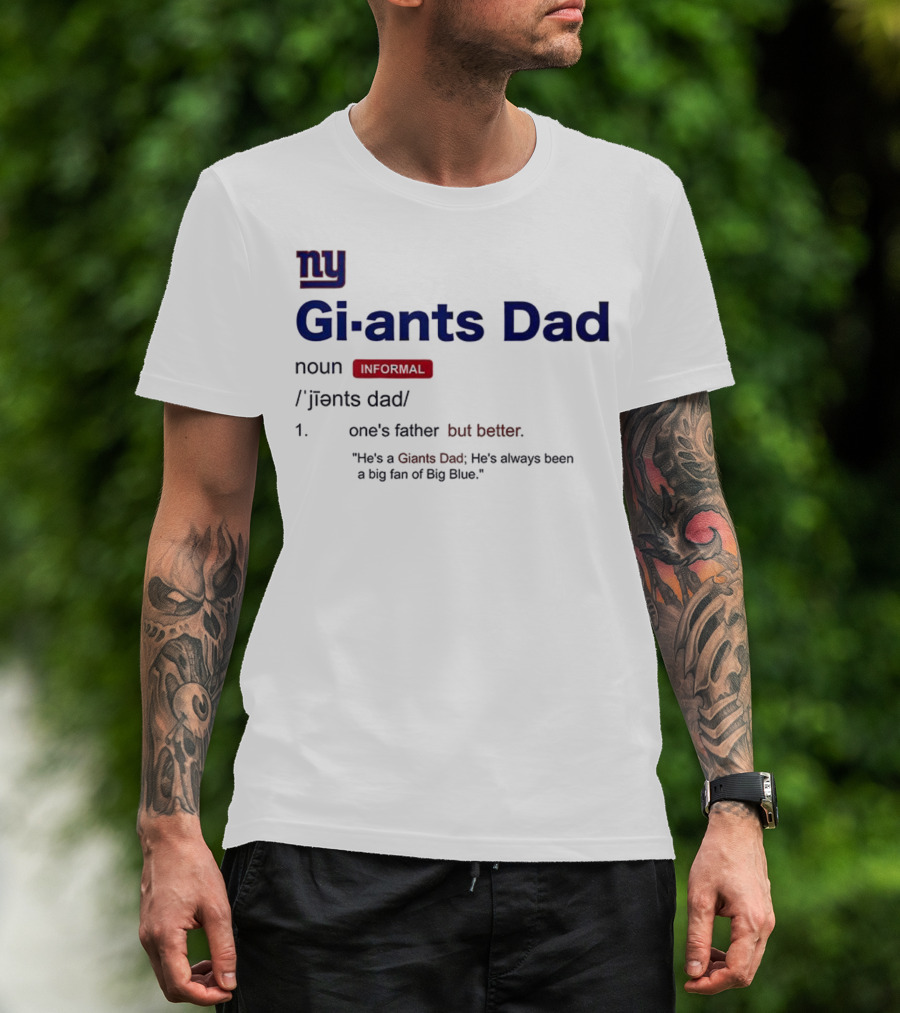 NY Giants Dad Definition Big Blue Fan Apparel T-Shirt