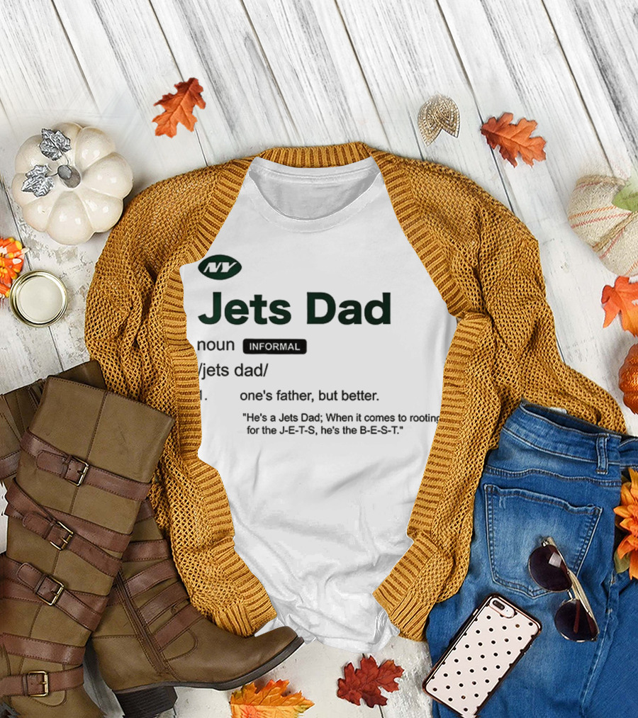 New York Jets Dad Definition Football Fanatic Father's Day Gift T-Shirt