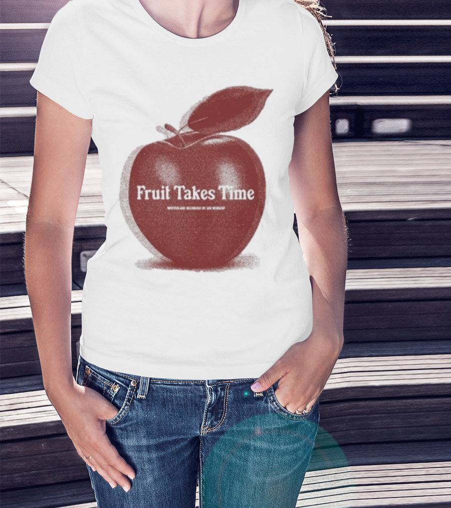 Fruit Takes Time By Seu Worship Red Apple T-Shirt