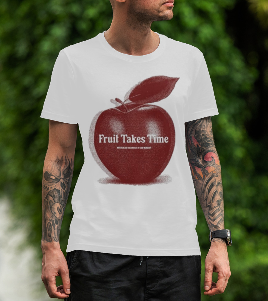 Fruit Takes Time By Seu Worship Red Apple T-Shirt