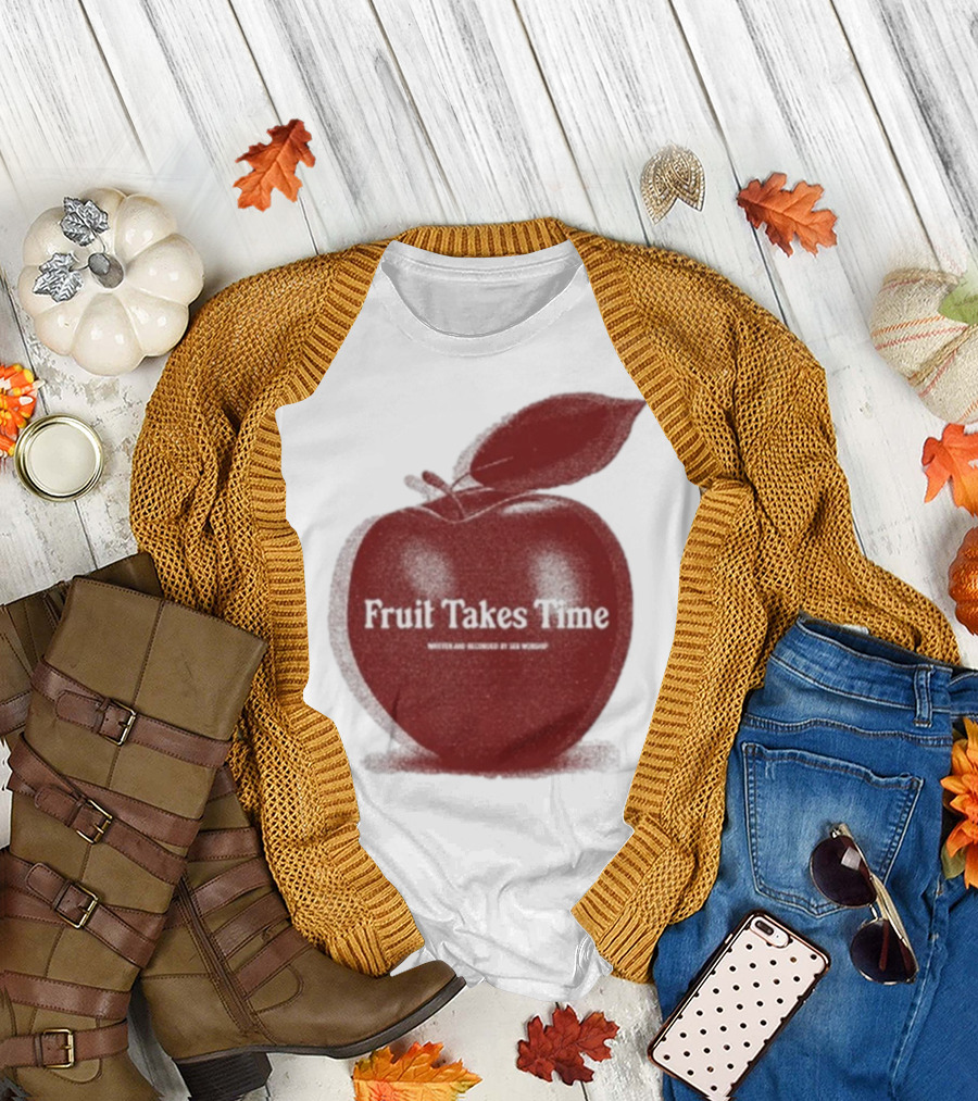 Fruit Takes Time by Seu Worship Red Apple T-Shirt
