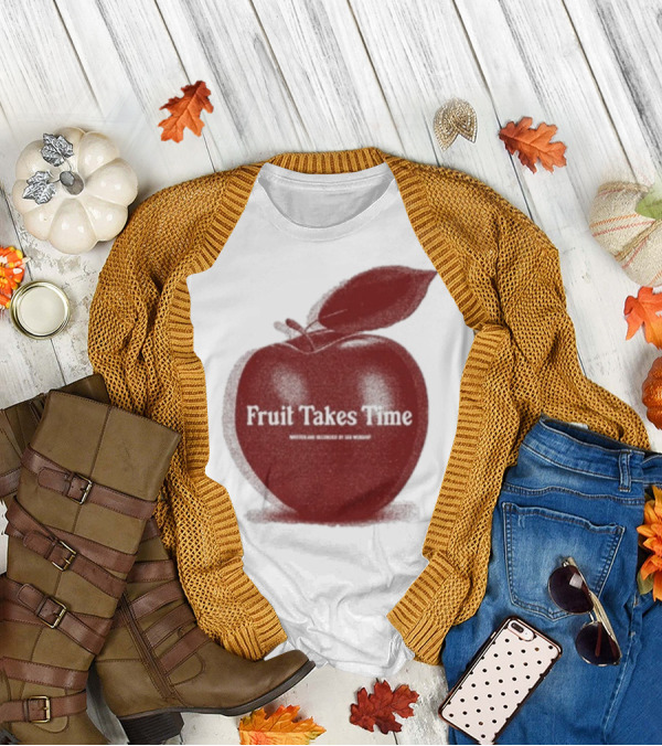 Fruit Takes Time By Seu Worship Red Apple T-Shirt