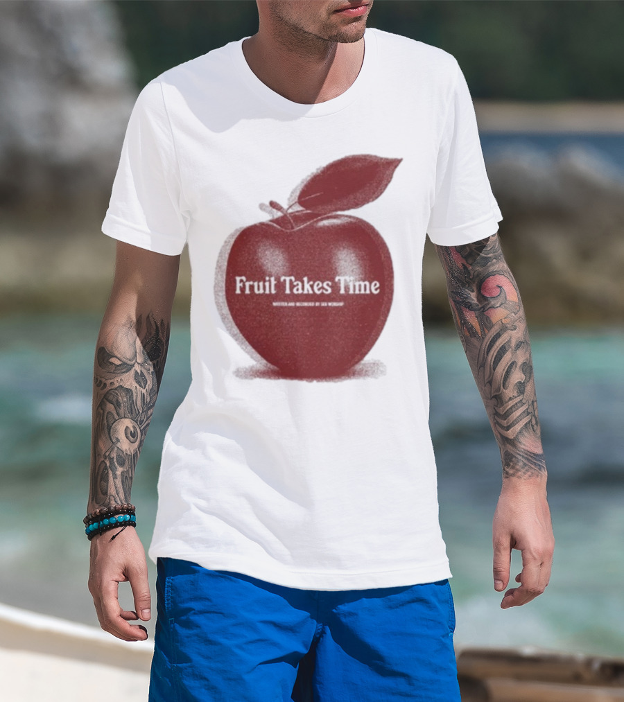 Fruit Takes Time By Seu Worship Red Apple T-Shirt