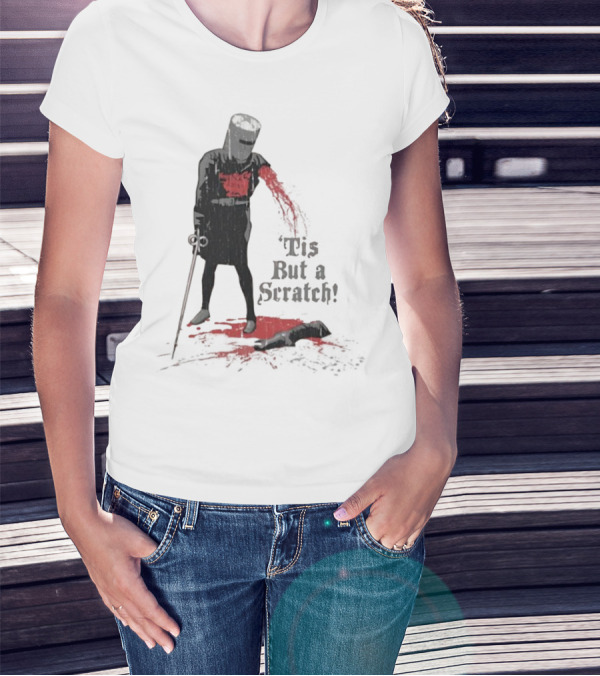 Monty Python Black Knight 'Tis But A Scratch Classic Scene T-Shirt