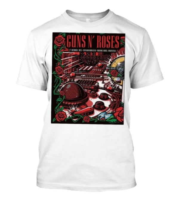 Guns N’ Roses Estadio Huracán 1st October 2025 Buenos Aires Argentina T-Shirt