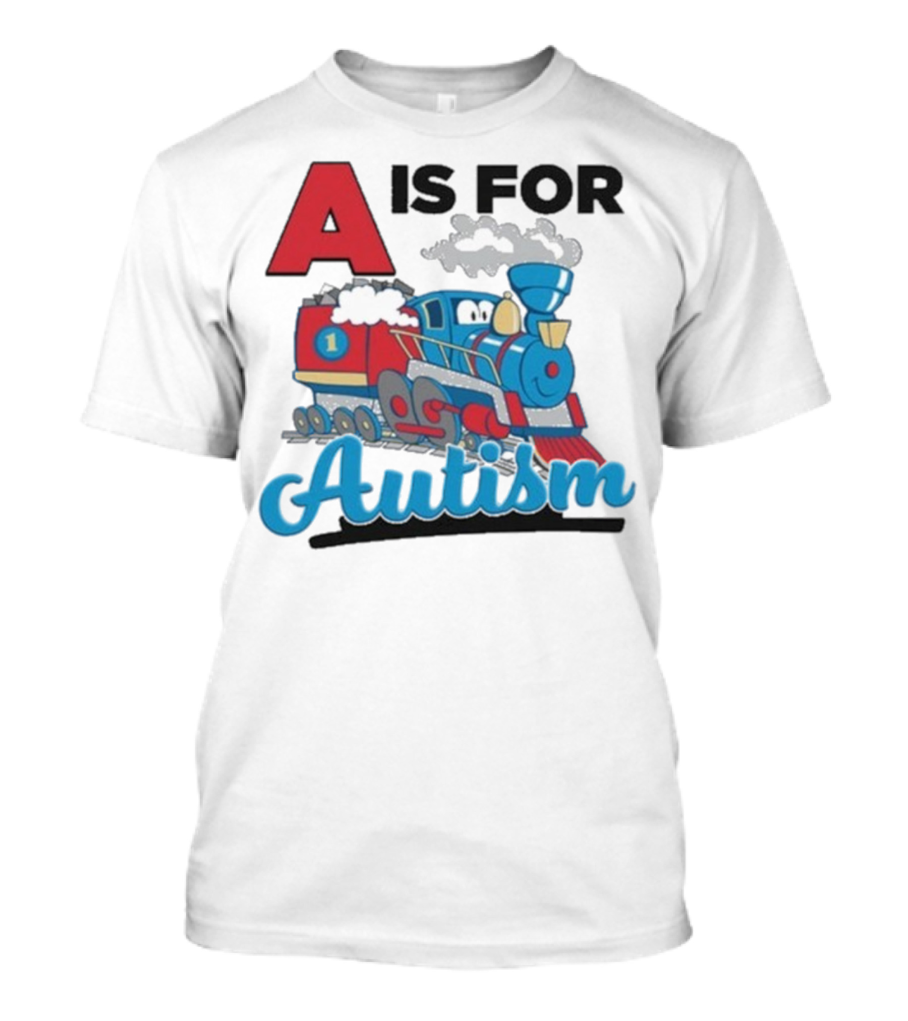 A Is For Autism Train With Clouds And Steam T-Shirt