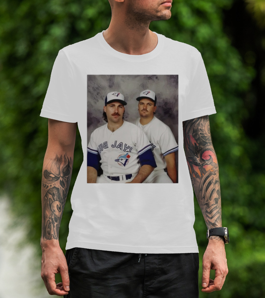 Retro Toronto Blue Jays Baseball Pitchers Dave Stieb David Wells Vintage Team Uniforms T-Shirt