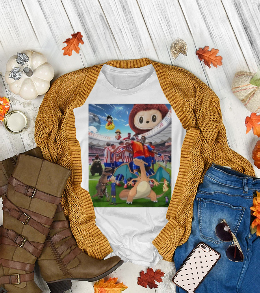 Atletico Madrid Celebration Meme 90M Dragon Dinosaur Characters T-Shirt