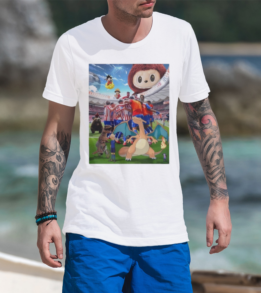 Atletico Madrid Celebration Meme 90M Dragon Dinosaur Characters T-Shirt