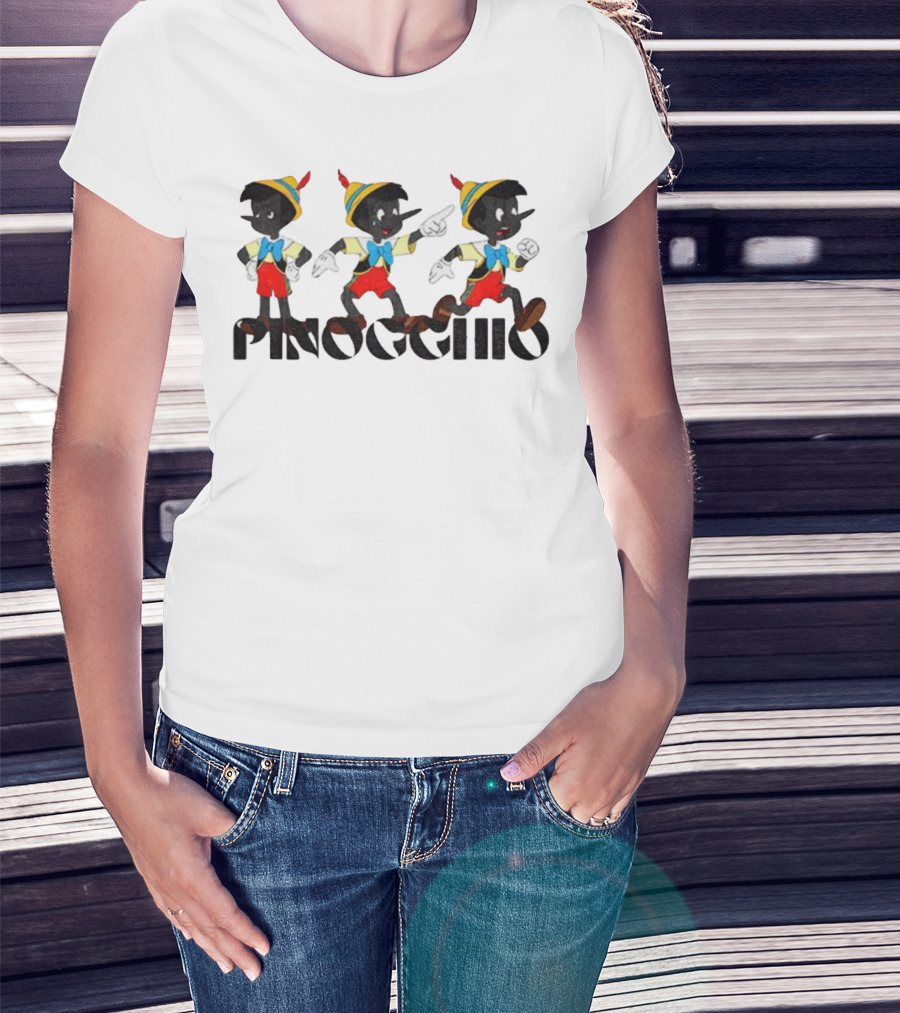 Pinocchio Trio Adventure Classic Disney Character Vintage Style T-Shirt