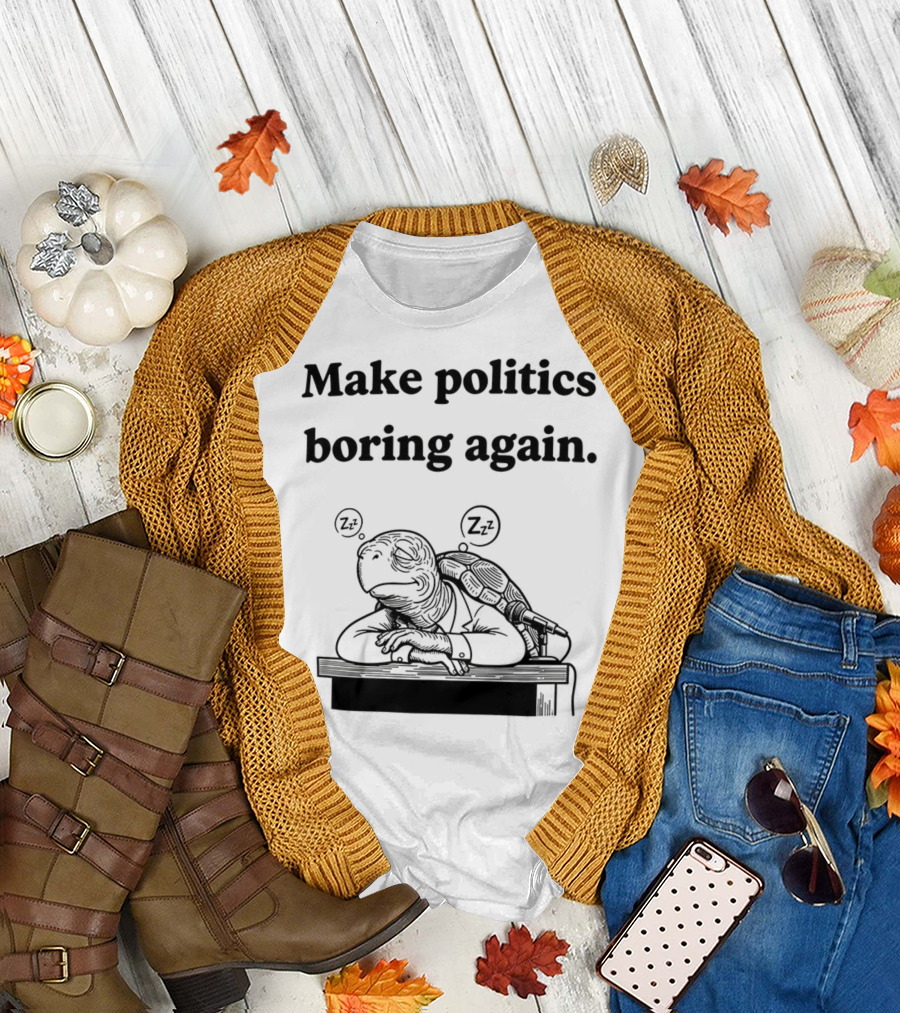 Turtles Mitch McConnell Make Politics Boring Again Satirical Meme T-Shirt