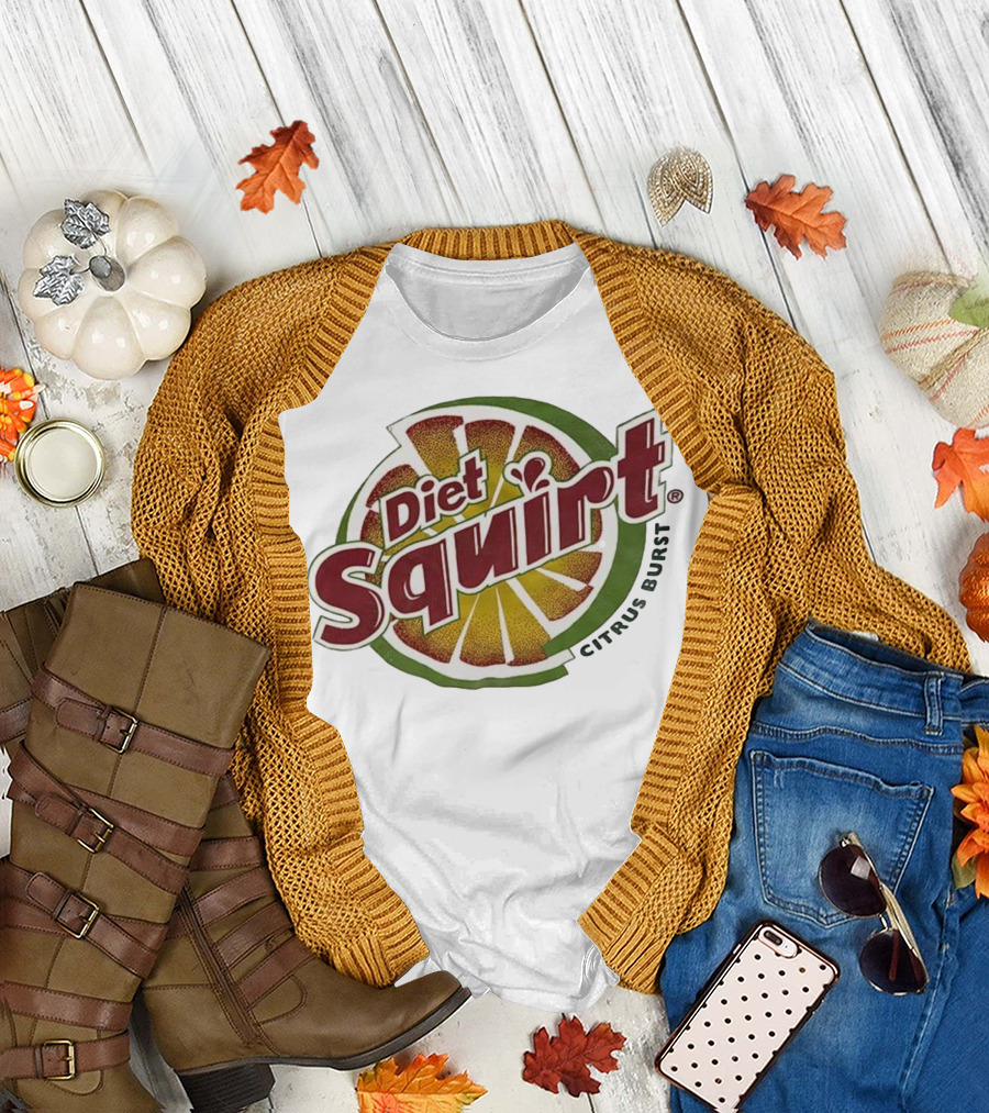 Diet Squirt Citrus Burst Retro Beverage Label T-Shirt