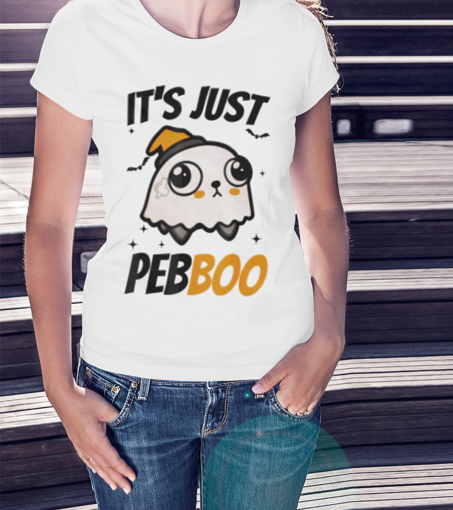 It's Just PebBoo Halloween Ghost Plush Cute Kawaii Spooky T-Shirt