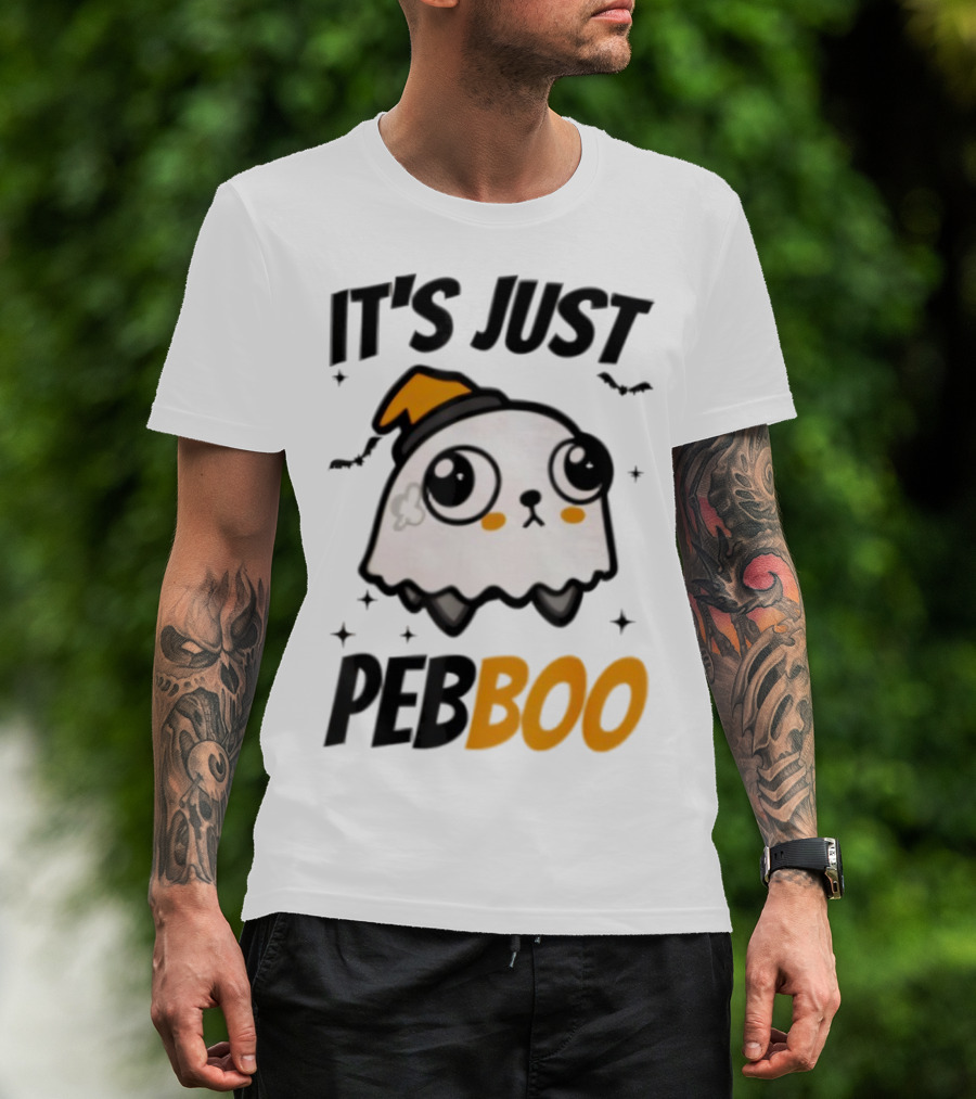It's Just PebBoo Halloween Ghost Plush Cute Kawaii Spooky T-Shirt