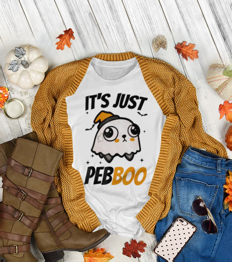 It's Just PebBoo Halloween Ghost Plush Cute Kawaii Spooky T-Shirt