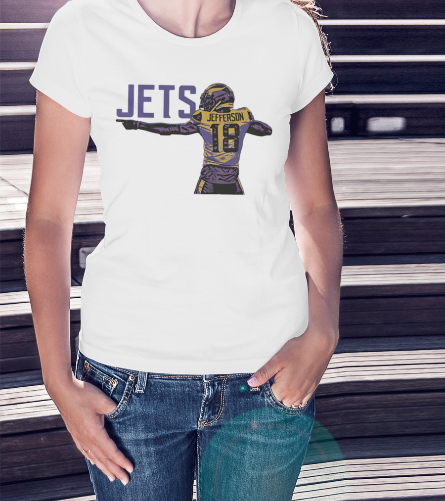 Justin Jefferson Jets 18 Minnesota Vikings Football T-Shirt