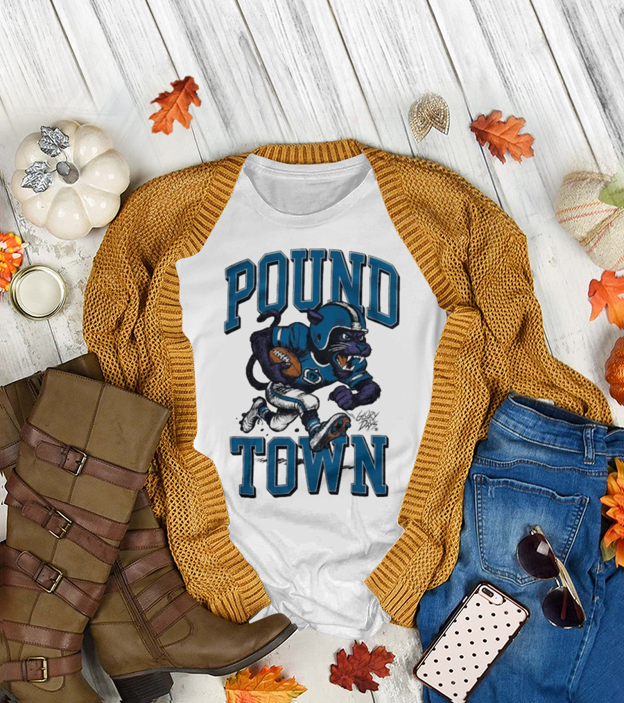 Carolina Panthers Pound Town Running Mascot Glory Days T-Shirt