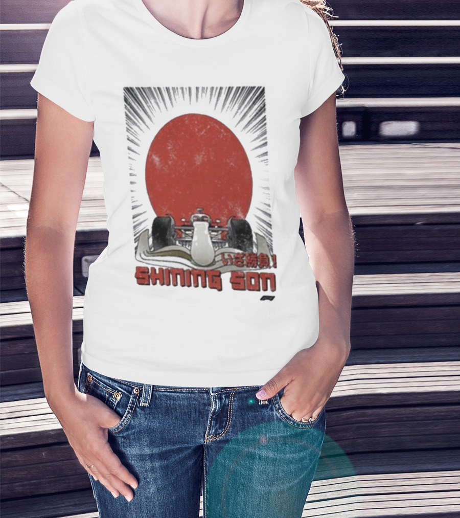 Shining Son Formula 1 Racing Car Japanese Sun T-Shirt