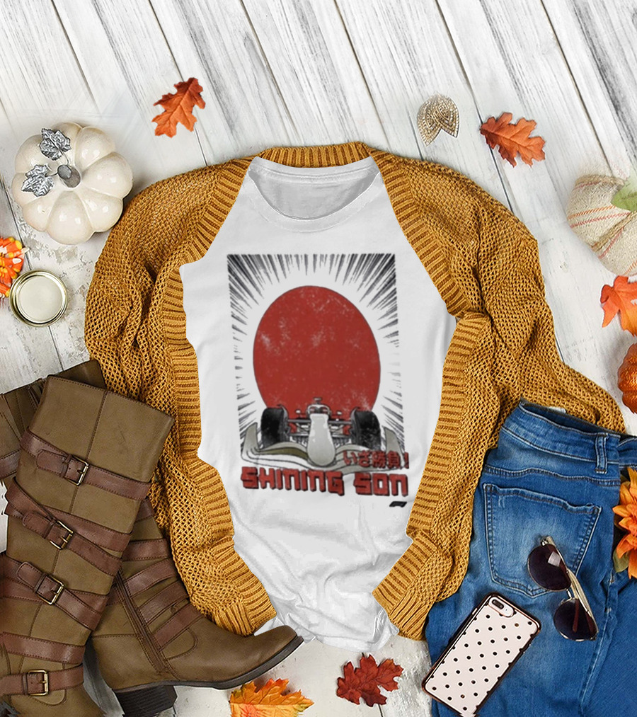Shining Son Formula 1 Racing Car Japanese Sun T-Shirt