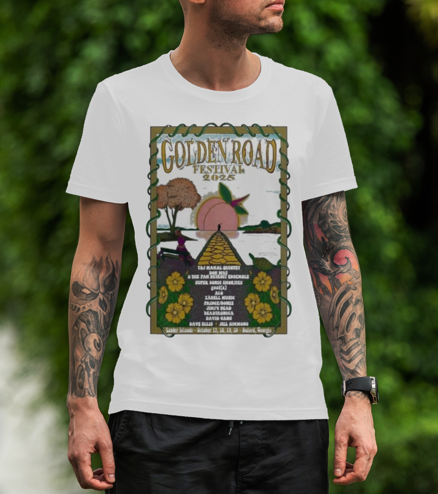 Golden Road Festival Buford Georgia October 17-20 2025 Taj Mahal Quintet Concert Event T-Shirt