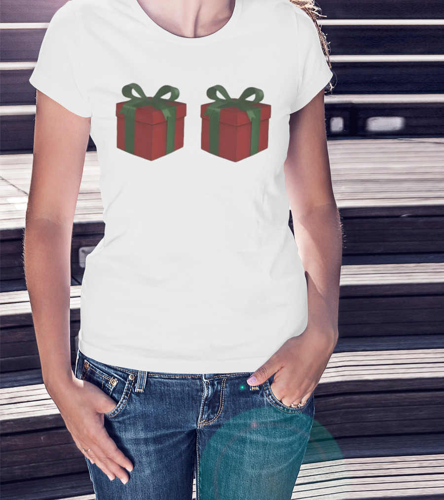 Just Here For The Presents Gifts Holiday Humor T-Shirt