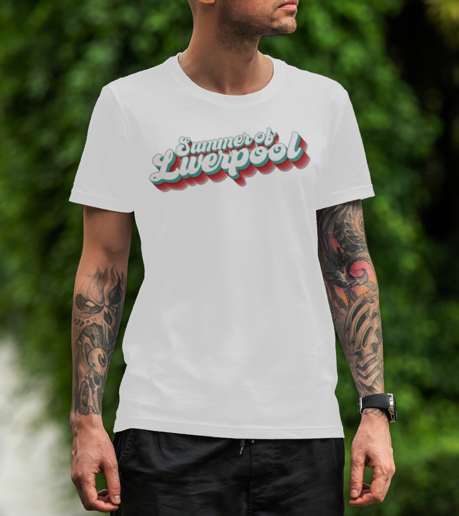 Summer Of Liverpool Vintage Text Cascade T-Shirt