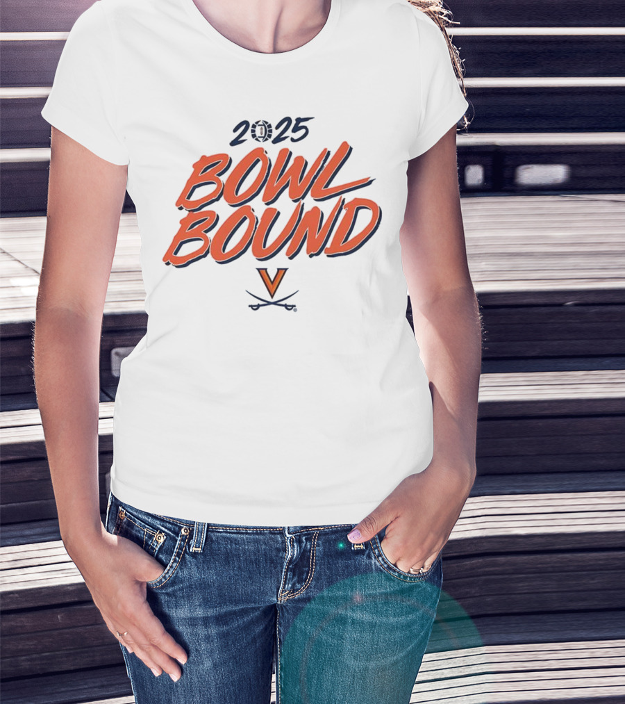 2025 Virginia Cavaliers Bowl Bound V Logo T-Shirt