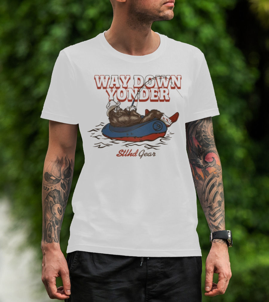 Way Down Yonder Stlhd Gear Cowboy Floating Adventure T-Shirt