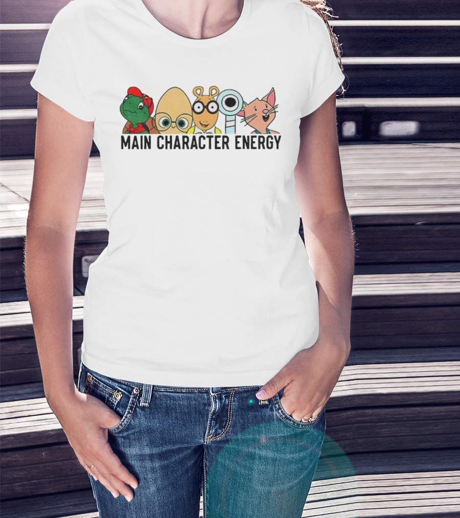 Main Character Energy Arthur Franklin Moomintroll Max And Ruby Children's Books Cartoon T-Shirt