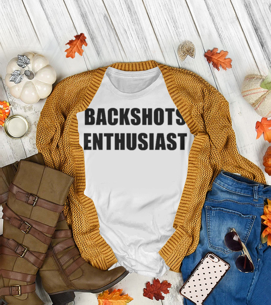 Backshots Enthusiast Statement Typography Bold Text T-Shirt