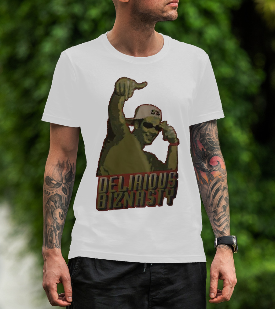 Delirious Biznasty Graphic With Man In Sunglasses And Cap T-Shirt