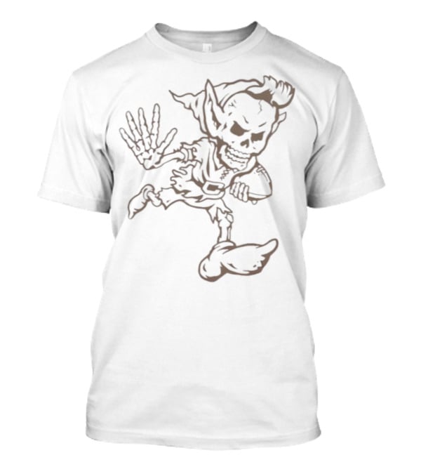 Cleveland Football Brownie Skeleton Illustration T-Shirt